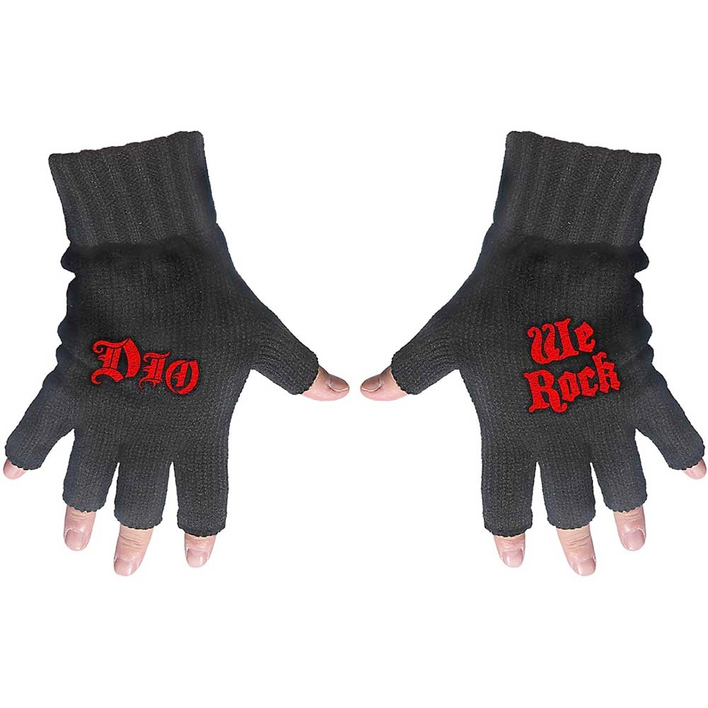 Dio - We Rock Fingerless gloves - Black